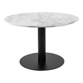 Anderson - table basse - aspect marbre - acier et MDF - ø70x45cm